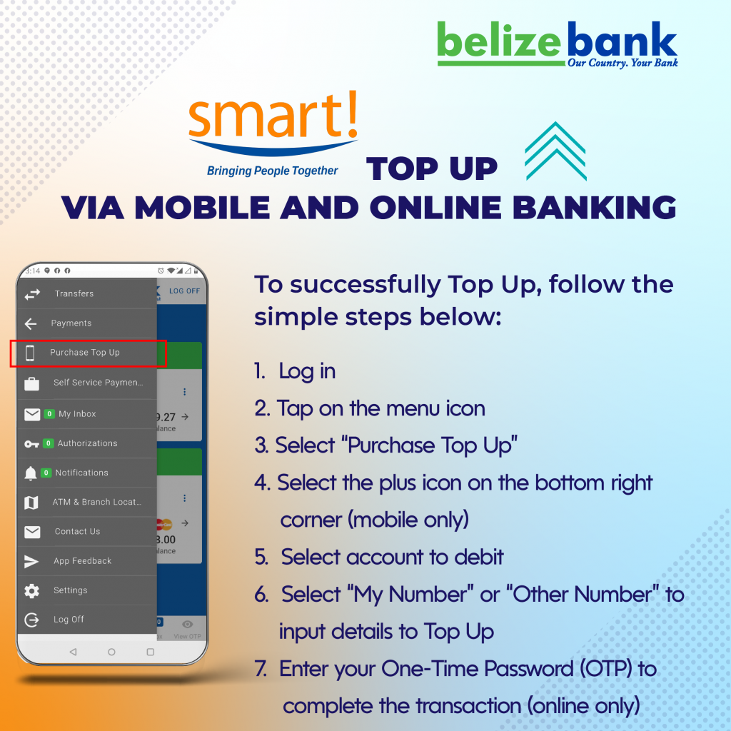 TOP YOUR SMART PHONE! - Belize Bank
